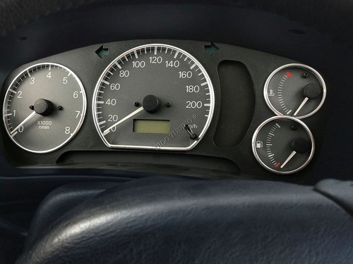For Mitsubishi Colt CJO 96-03 Polished Aluminium dash cluster chrome Rings x4 - Picture 5 of 8