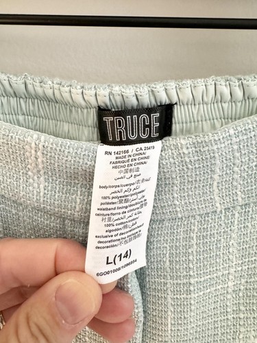 Truce NWOT Junior Girls Tweed Baby Blue/Green Size 14 (L) - Picture 5 of 7