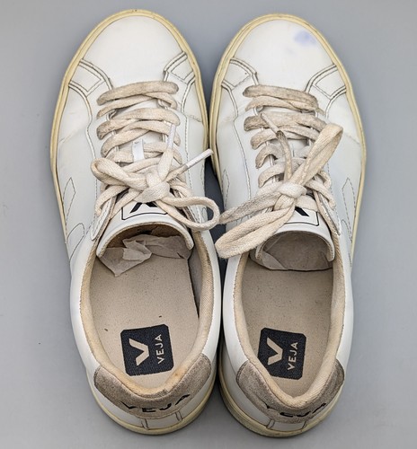 Veja Leather White Sneaker Women Size 8 EUR 39 - Picture 6 of 14