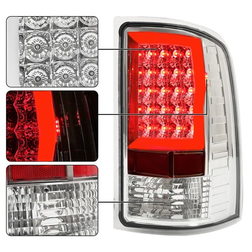 LED Tail Lights Lamps Chrome For 2007-2013 2014 GMC Sierra 1500 2500 HD 3500 HD - Picture 4 of 20