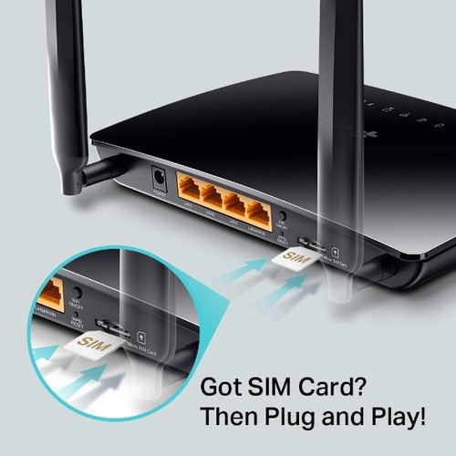 TP-LINK Archer MR400 4G LTE Router 867 Mbps 300 Mbps - Black - Picture 4 of 6