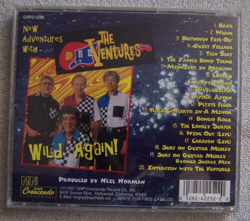 The Ventures "Wild Again" (CD, 1997) Very Good Condition - Foto 2 di 2