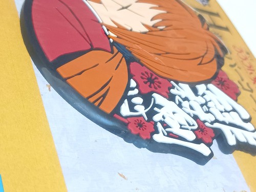 Rurouni Kenshin Kenshin Himura die-cut Rubber Coaster Bandai Ichiban Kuji - Picture 3 of 5