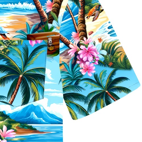 Chemise Hawaïenne Homme / 100% Coton / Taille S – 8XL / Plage / Fleurs / Hawaii - Photo 335/346