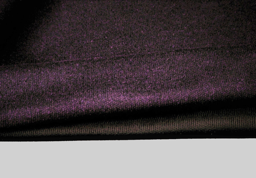 WOOL DOUBLE HEAVY KNIT FACE SIDE PURPLE REVERSE SIDE BLACK MADE IN ITALY D184 - Picture 11 of 13