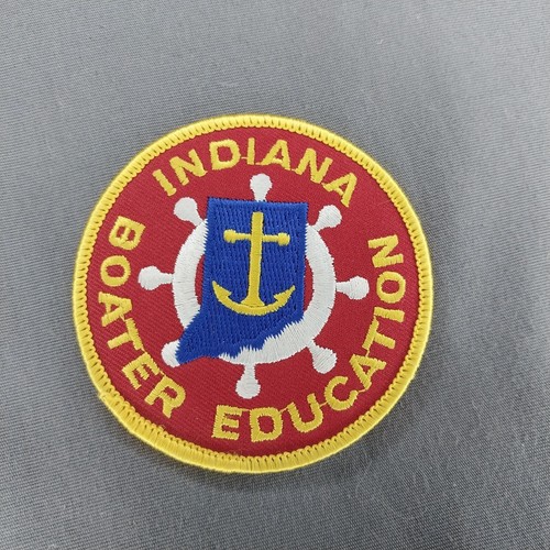 IN Indiana Boater Education 3" Round Patch - Picture 1 of 2