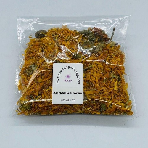 Organic Whole Calendula Marigold Dried Flower Petals Herb 1 oz - Picture 1 of 2