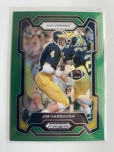 2024 Panini Prizm Draft Picks - GREEN PRIZM #50 Jim Harbaugh