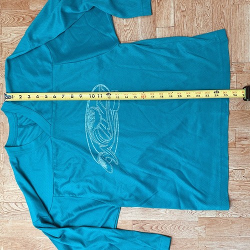 CCM Men's Vintage Hockey Jersey S/M California Wave Blue Mesh Long Sleeve Shirt - Picture 9 of 11