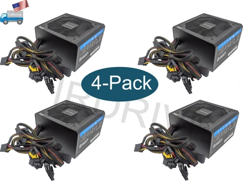 Lot 4pcs: PowerSpec 430W 80plus 2x PCIe Desktop Internal PC ATX 12V Power Supply