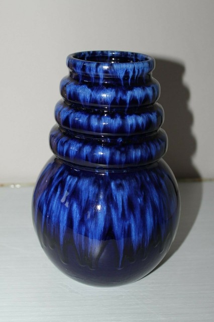 SCHEURICH GERMANY 269-22 VASO MODERNISTA CERAMICA DESIGN BLU. YH8774 SCHEURICH GERMANY 269-22 VASO MODERNISTA CERAMICA DESIGN BLU. YH8774