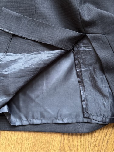 George Tailored Black Sleeveless Suit Dress Check Design Belted Size S 8/10 - Bild 12 von 14