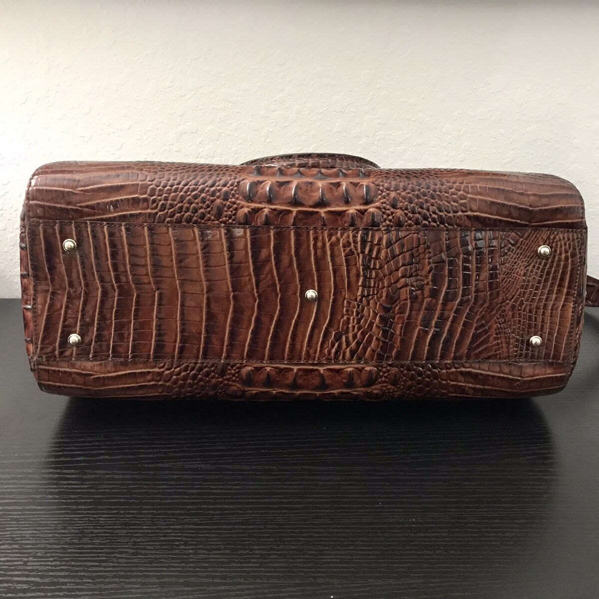 Brahmin PECAN MELBOURNE Blake Satchel Genuine Leather GREAT BUSINESS TRAVEL BAG