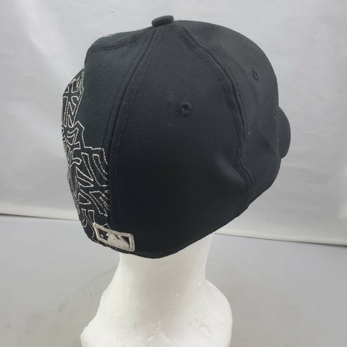 New 59Fifty New Era New York Yankees Black Baseball Cap w/ White Stitching Sz 7 - Picture 3 of 4