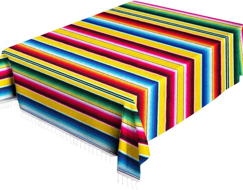 84 X 59 Inch Mexican Tablecloth for Mexican Wedding Party Decorations, Large Squ - Picture 2 of 12