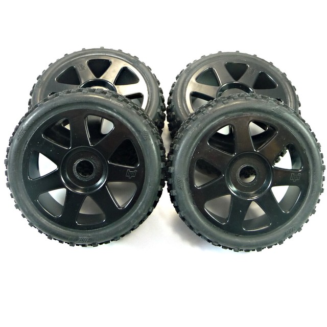 HPI Vorza Flux HP * V7 BLACK WHEEL & PROTO TIRE 4 SET* #103677 #67745 17mm Buggy for sale online