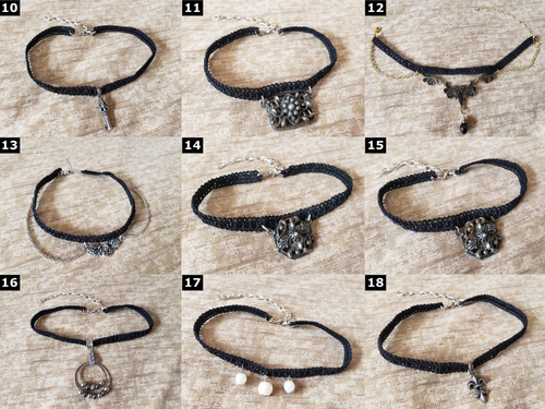 Collares gargantilla de encaje - Varios estilos: corona, hada, ala, llave, flor, mantequilla - Imagen 17 de 65