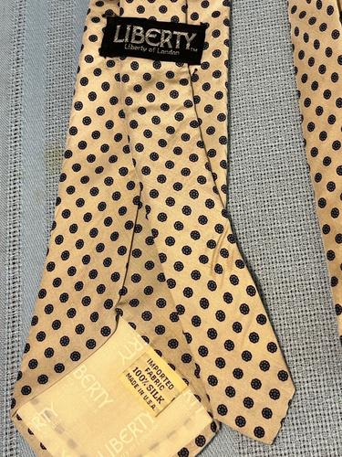 Lot of 2 Vintage Liberty Of London Ties. 1 Silk, 1 Cotton Floral. Small issues - Picture 4 of 15