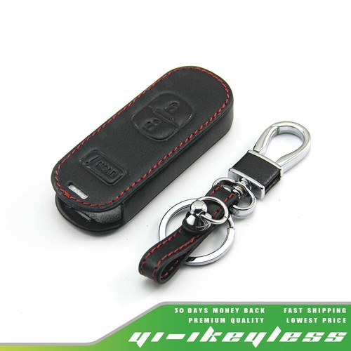 Funda de cuero para Mazda 3 CX3 CX5 CX7 CX9 llave inteligente remota 3B 3 botones - Imagen 3 de 7