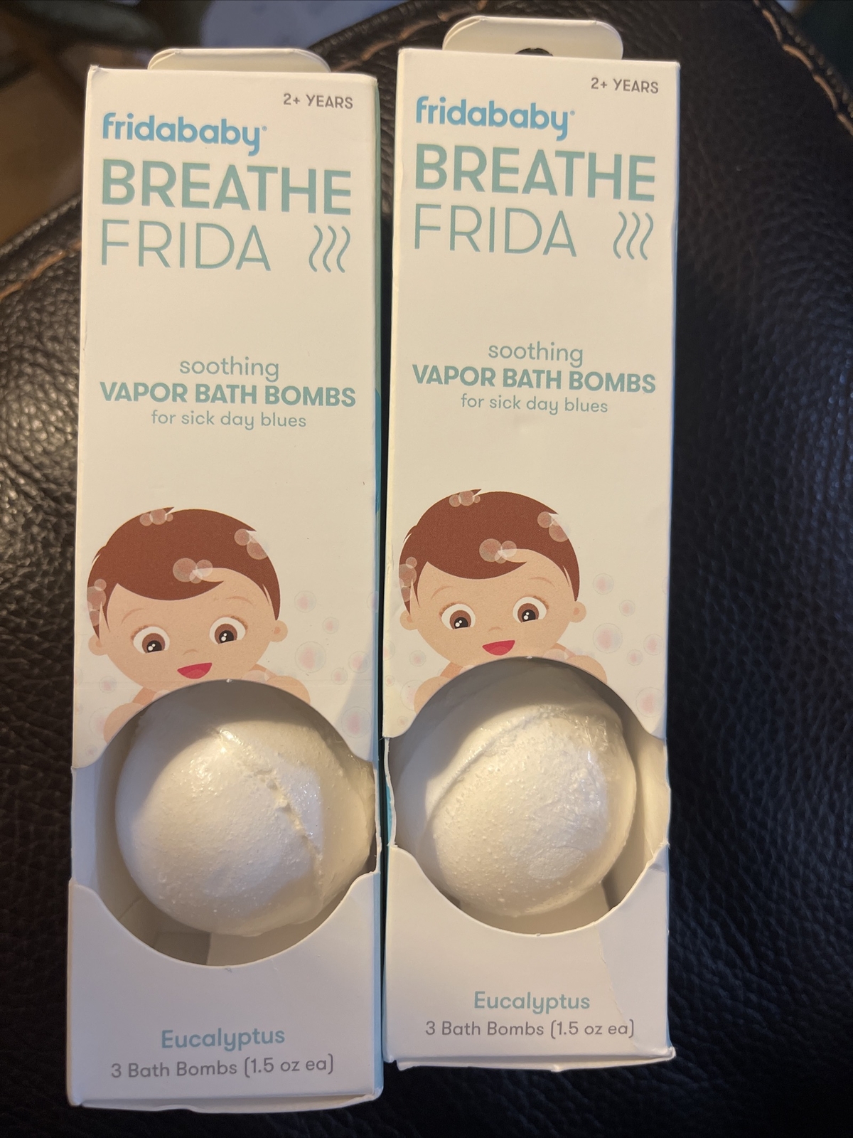 Lot Of 2 fridababy Breathe Frida Soothing Vapor Bath Bombs Eucalyptus 6