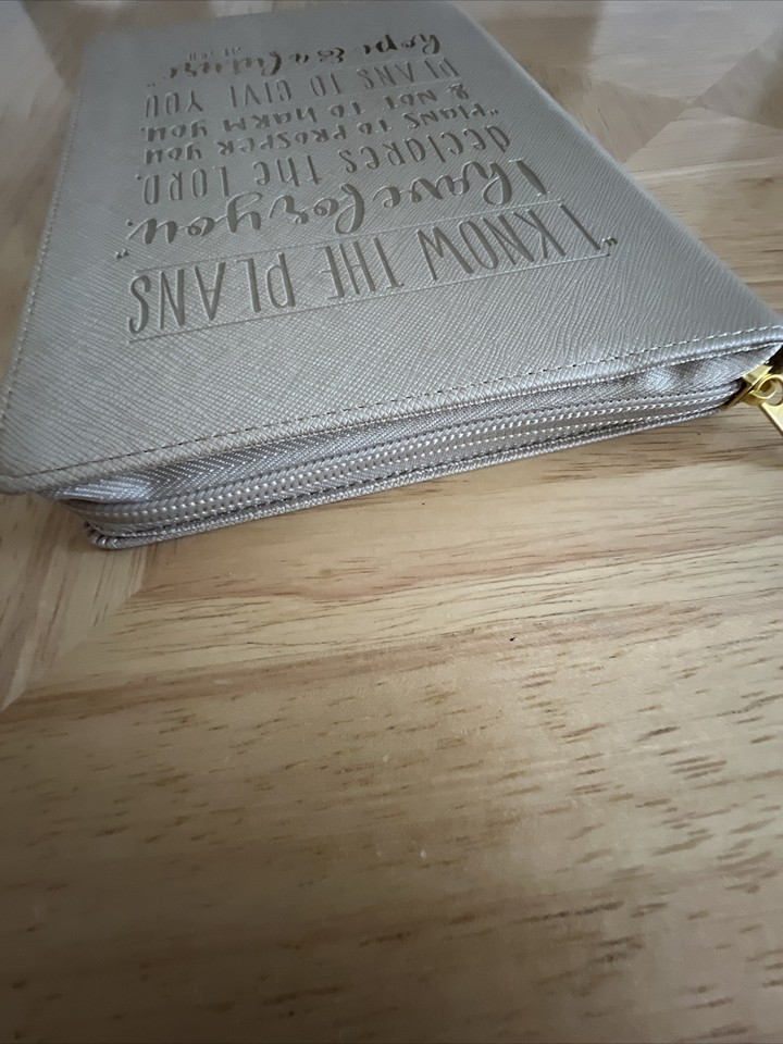 Zippered Journal LuxLeather I Know The Plans Jer. 2911 Christian Art