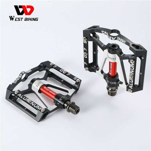 WEST BIKING 3 Sealed Bearing Bicycle Pedals Aluminum Bike Pedals 9/16 in a Pair - Picture 8 of 60