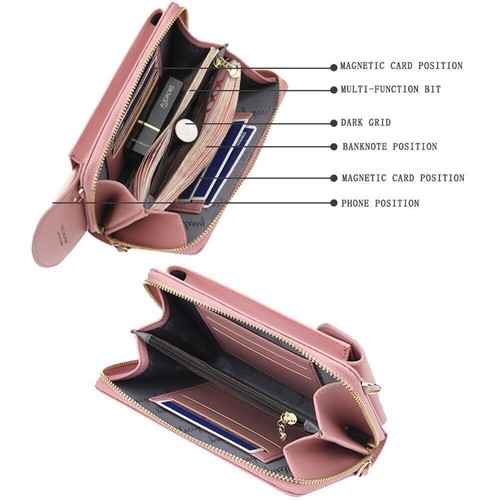 Mujeres Damas Bolso bandolera para teléfono móvil Mini bolsa Cartera Bolso de hombro - Imagen 8 de 15