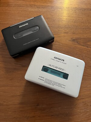 Lot De 2 Walkmans Aiwa Vintage TP-VS470 & TP-VS520 – Fonctionnels – Noir – Années 90