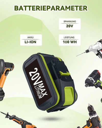 7,0AH Für WORX 20V Li-ion Akku WA3553 WA3551.1 WA3553.1,WA3572 WX386 Power Akkus - Bild 5 von 16