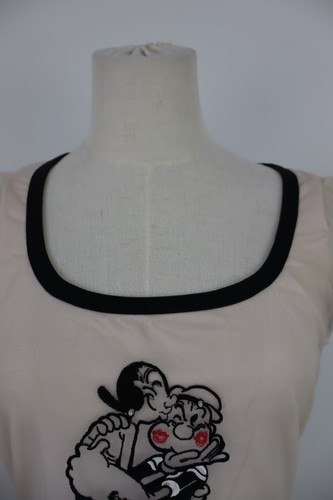 Iceberg Women's Top Size L / 46 T-Shirt Italy Casual Vintage Cotton Popeye - Picture 2 of 10