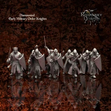 Reconquer Designs Miniature Medieval 12th Century Templar Foot Knights 15 28mm +