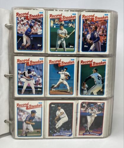 1989 Topps ensemble de liants de baseball collés à la main 1-792 avec échangé 1T-132T - Photo 1/4