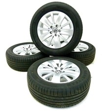 Original VW Audi 16 Zoll Alufelgen mit Sommerreifen 215/60/16 99H 7N0601025 K