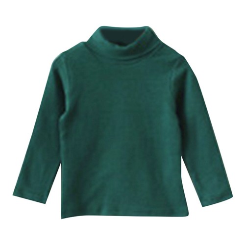 Kids Girls' Sweater Spring And Autumn High Neck Solid Long Sleeve Top Sweatshirt - Picture 4 of 44