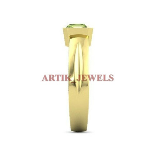 Naturale Peridoto Gemma Con Placcato Oro 925 Argento Sterling Donna Anello #4451 - Foto 10 di 10