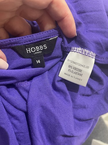 Hobbs Maxi Purple Dress Size 14 Uk Excellent Condition - Picture 8 of 8
