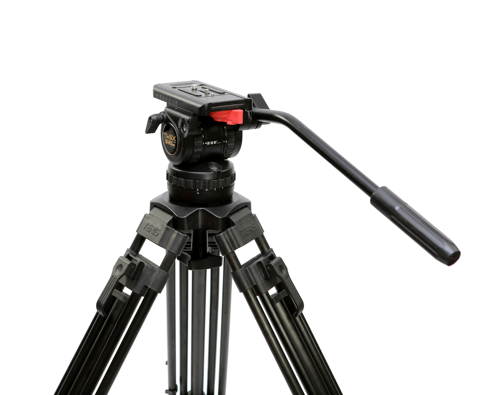 TERIS 66" V12L Aluminum Video Camera Tripod Kit Fluid Head Professional