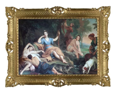 Wandbild Wunderschönes Antik Gemälde 90x70cm By L. BOULLONGNE der Jüngere Die Ru - Bild 1 von 3