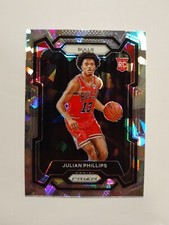 2023-24 Panini Prizm Julian Phillips RC Rookie SP Ice Prizm #125 Chicago Bulls