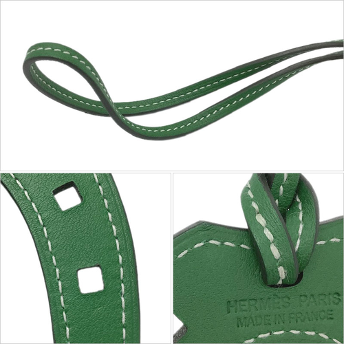 Hermes Paddock Horseshoe Swift Leather Green Horseshoe Bag Charm - Picture 3 of 3