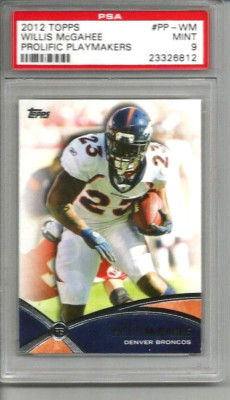 2012 Topps Willis McGahee Prolific Playmakers  PSA 9