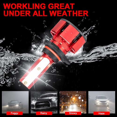 For Ford Edge 2011-2014 6000K 2pc 9012 LED Headlight High/Low Beam Bulbs Kit - Bild 6 von 12