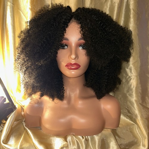 Lacefront Afro Kinky Synthetic Black Wig - Picture 2 of 16