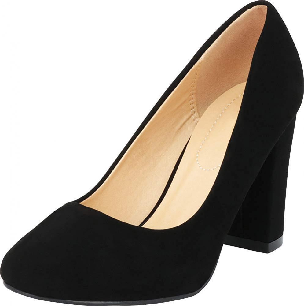 Cambridge Select Women's Women's Women's Classic Round Toe Chunky Block Heel Pump 82ae4c Cambridge Select Women's Women's Women's Classic Round Toe Chunky Block Heel Pump 82ae4c