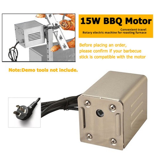 15W 220V Electric BBQ Rotisserie Motor Campfire Barbecue Tool Pig Chicken Lamb - Picture 2 of 9