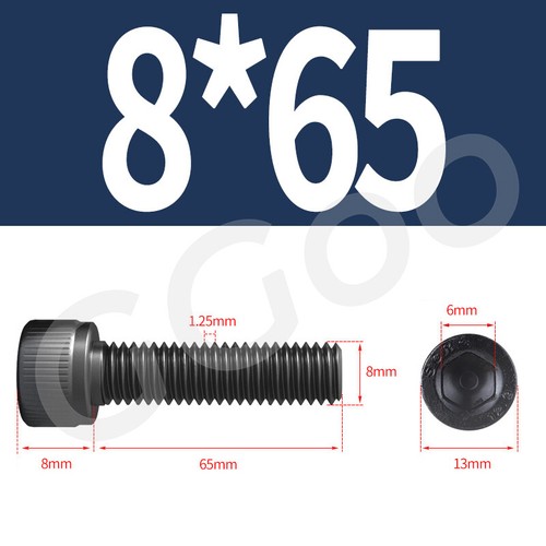 M2 - M12 Socket Head Cap Screws, 12.9 Alloy Steel w/ Black Oxide DIN 912 - Picture 92 of 124