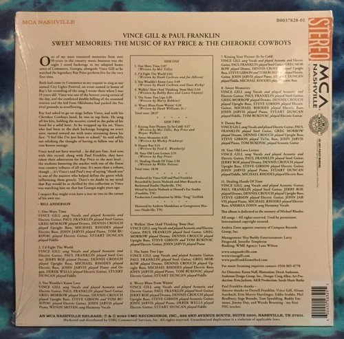 Vince Gill LP Sweet Memories AUTOGRAPHED Paul Franklin NEW Ray Price SEALED - Picture 6 of 7