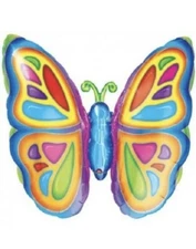 XL 32” Bright Colors Butterfly Super Shape Mylar Foil Balloon Party Decoration