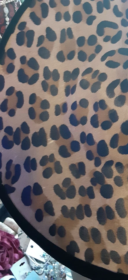 Chapéu derby vintage de alta costura com estampa de leopardo pele de bezerro disco de veludo anos 80 - Imagem 2 de 4