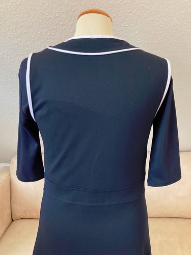 NATURAL by GLOOR Made In Spain 2tlg Damen Kostüm Kleid & Jacke M Blau Maritim - Bild 8 von 24